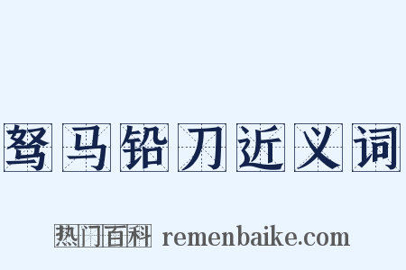 驽马铅刀近义词是什么意思的图片